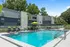 Pool and apartment exterior