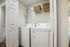 Laundry closet with washer and dryer