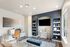 Clubhouse with TV, printer and modern furniture