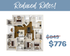 Inviting 3D floor plan with three bedrooms, cozy living area, and modern kitchen, now available at reduced rates, offering exceptional value.