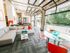 Resident Lounge with open garage doors!