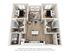 Charming 2-bedroom floor plan featuring modern living room, contemporary kitchen, and two stylish bathrooms.