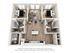 Modern 3D floor plan showcasing 2 bedrooms, an open living area, sleek kitchen, and two stylish bathrooms with natural light.