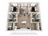 Chic 3D floor plan featuring 2 bedrooms, an open living and dining area, modern kitchen, and two bathrooms with sleek design elements.