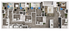 Elegant floor plan showcasing 5-bedroom layout with a spacious living area, open kitchen, and multiple modern bathrooms.