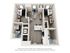 Chic 3D floor plan showcasing 2 bedrooms, a modern kitchen with island, cozy living area, and convenient in-unit washer and dryer.