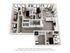 Modern 3D floor plan showcasing a stylish 3-bedroom apartment with open-concept living room, sleek kitchen with island, and two elegant bathrooms.