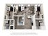 Contemporary 3D floor plan featuring 2 cozy bedrooms, open living and dining area, a sleek kitchen, and modern bathrooms.