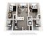 Modern 3D floor plan with 2 bedrooms, a stylish open-concept living area, sleek kitchen island, and dual bathrooms offering comfort and convenience.