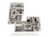 Contemporary 3D floor plan showcasing a spacious apartment with 4 bedrooms, modern kitchen, elegant living area, and 4 stylish bathrooms.