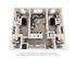 Modern 3D floor plan featuring 2 spacious bedrooms, elegant open-concept living room, stylish kitchen with island, and two luxurious bathrooms.