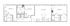 Modern floor plan showcasing three spacious bedrooms, two elegant baths, and an open-concept living room with adjacent kitchen for luxurious living.
