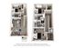 Modern townhouse floor plan showcasing a stylish two-level layout with 3 bedrooms, an open kitchen with island, cozy living area, and convenient upstairs utilities.
