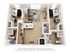 Cozy 2-bedroom apartment floor plan with open living space, modern kitchen, and two stylish bathrooms.