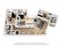 Modern 3D floor plan showcasing a stylish 3-bedroom apartment with an open-concept living area, sleek kitchen with island, and two bathrooms.