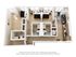 Elegant 3D floor plan showcasing 3 spacious bedrooms, a modern kitchen, cozy living room, and convenient laundry area, set on attractive hardwood flooring.