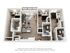 Modern 3D floor plan showcasing 3 bedrooms, a cozy living area, an open kitchen with island seating, and two sleek bathrooms.