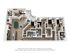 Modern open-plan apartment layout featuring five bedrooms, a spacious living area with pool table, and a sleek kitchen with an island. Enjoy comfort and style with two bathrooms and a private balcony.