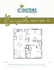 Bayside floor plan of The Cloisters Miami featuring 2 bedrooms, 2 bathrooms, modern kitchen, and inviting living area.