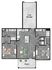 Inviting 2-bedroom floor plan with a modern kitchen, open living area, two full bathrooms, a cozy porch, and a convenient 1-car garage.