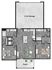Elegant floor plan highlighting 2 bedrooms, open living space, modern kitchen with island, dual bathrooms, a porch, and a 2-car garage.