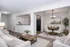Inviting open-concept living and dining area with modern decor, showcasing cozy seating and stylish table settings, perfect for relaxing and entertaining.