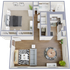 1x1 770 sq ft