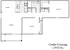 Detailed floor plan of Corder Crossing apartment with 2 bedrooms, 1 bath, and a kitchen, covering 973 sq. ft.