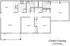 Elegant floor plan of Corder Crossing featuring 3 bedrooms and 2 baths, including a spacious kitchen and patio area.