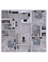Modern 3-bedroom apartment floor plan with open-concept living area, stylish kitchen with island, and two sleek bathrooms.