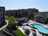 Overhead view of pool area