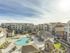 Overhead view of pool and grill areas