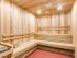 Sauna room with 3 wall-length benches