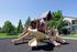 Playground with 4 slides and climbing structure