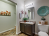 Guest bathroom showing vanity and laundry area