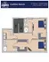Modern 2-story floor plan at Cadillac Ranch featuring 2 bedrooms and 1.5 baths on the second floor, with spacious layout and stylish design.