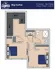 Chic floor plan of 'Big Guitar' showcasing a 2-bedroom, 1.5-bath layout with in-unit laundry and modern amenities spanning 1,025 square feet.
