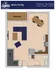 Contemporary 2-story floor plan showcasing a spacious first floor with 2 bedrooms, 1.5 baths, open living space, and a balcony at The Lights Epic Building.