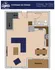 Chic Crimson & Clover floor plan showcasing a spacious 2-bedroom, 1.5-bath layout with a stylish open living area, modern kitchen, and inviting balcony, 1370 sq ft.