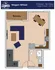 The Lights Wagon Wheel floor plan showcasing a 2-story layout with 2 bedrooms, 1.5 baths, a cozy living area, dining space, and a charming balcony, spanning 1,411 sq ft.
