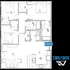 Detailed 3-bedroom, 2-bathroom floor plan with open-concept living and dining area.
