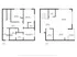 Intricate 2D floor plan showcasing a two-story layout with 3 bedrooms, spacious living room, modern kitchen, and charming balcony.