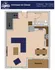 Crimson & Clover elegant floor plan showcasing a 2-story, 2 bed 1.5 bath layout with spacious living area, modern kitchen, and private balcony in Epic Building.