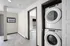 Contemporary apartment with in-unit washer and dryer, sleek air conditioning, and ample natural light.
