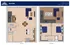 The Arch Arroda 2-story unit floor plan with 2 bedrooms, spacious living area, and kitchen. Features closet storage and atrium, ideal for modern living, 1.5 baths, 1,694 sq ft.