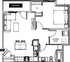 1C - 1 BED - 770SF