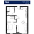 Boulevard III - One Bed Floorplan