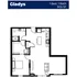 Boulevard III - 1 Bed Floorplan