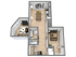 1 Bedroom Floor Plan