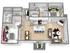 2 Bedroom Floor Plan
